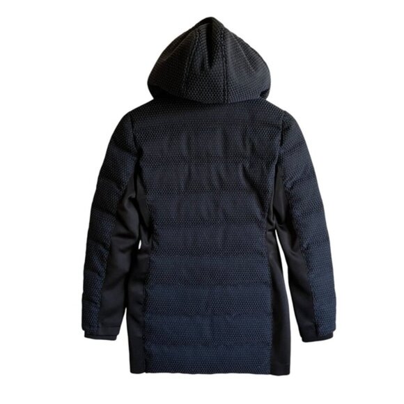 Zac Posen Fiona Puffer Jacket XS Blue Black Feather Down - Picture 10 of 16